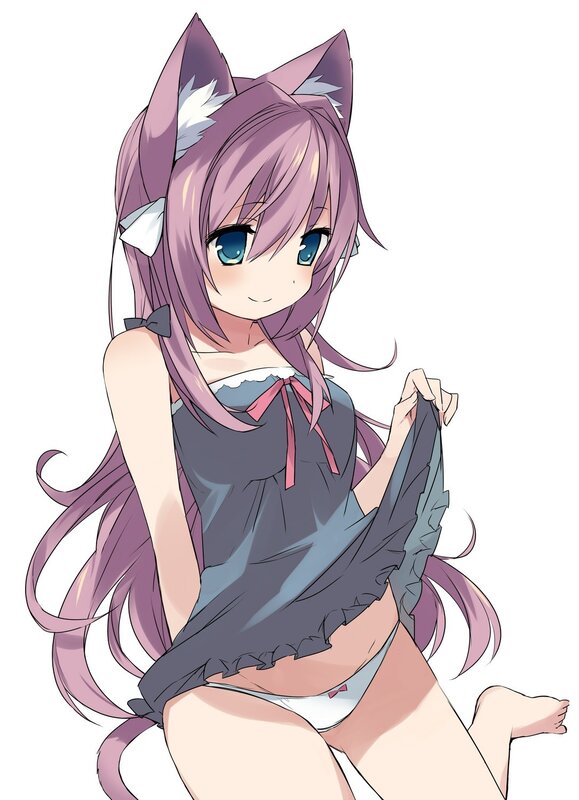 anime girl with cat ears