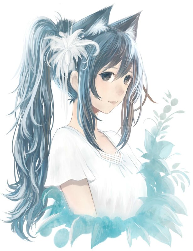 anime girl with cat ears