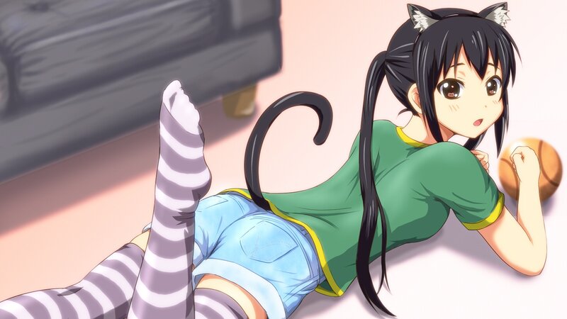 anime girl with cat ears