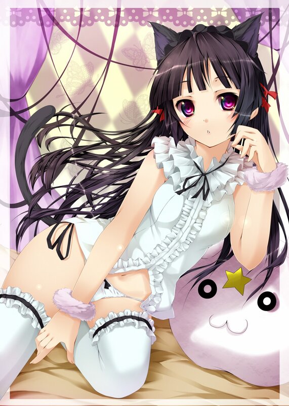 anime girl with cat ears