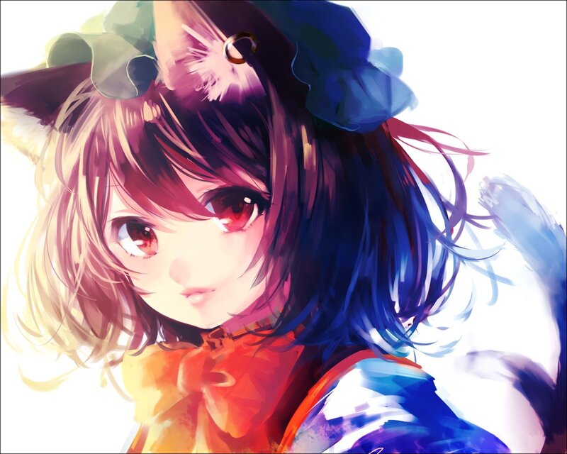 anime girl with cat ears