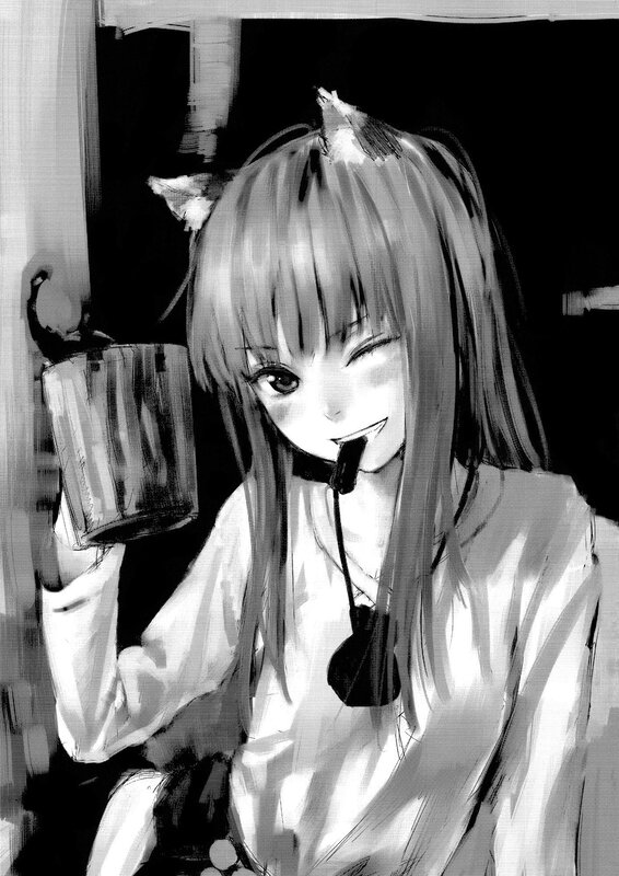 anime girl with cat ears