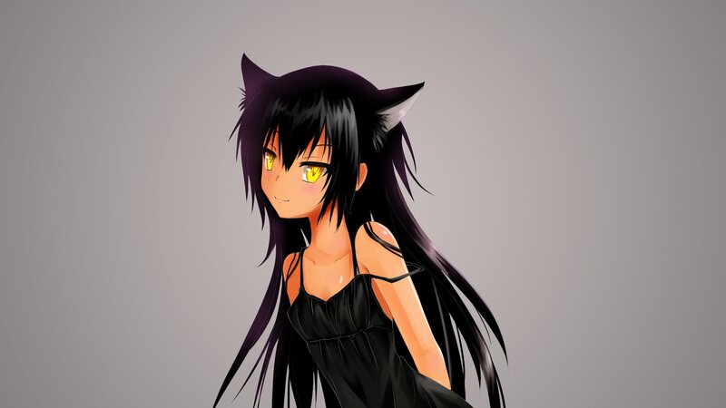 anime girl with cat ears