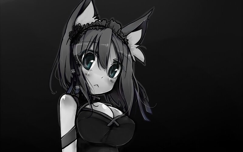 anime girl with cat ears