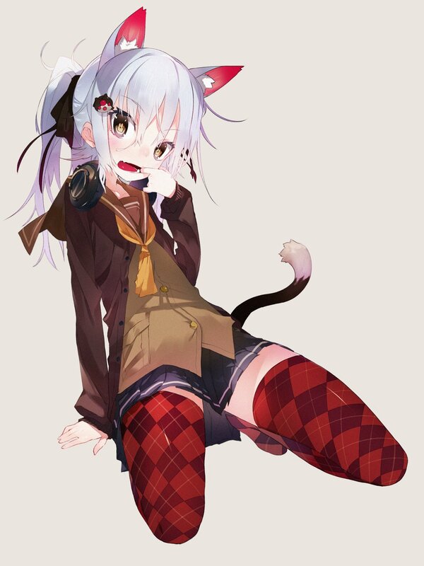 anime girl with cat ears