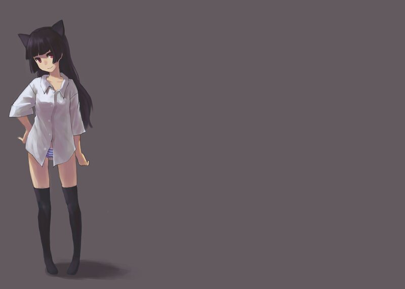 anime girl with cat ears