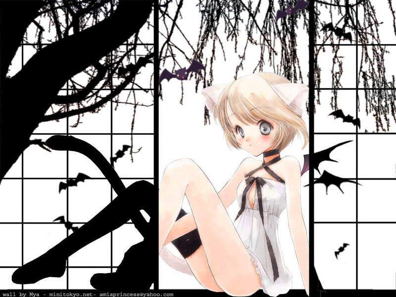 anime girl with cat ears