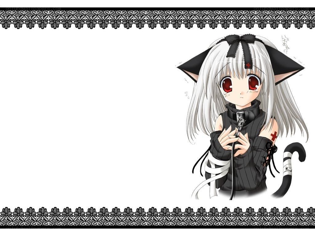 anime girl with cat ears