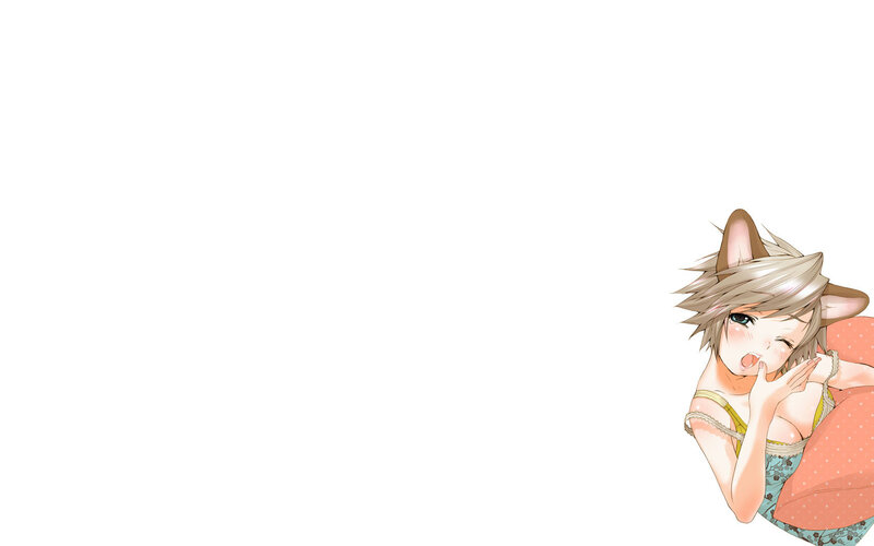 anime girl with cat ears