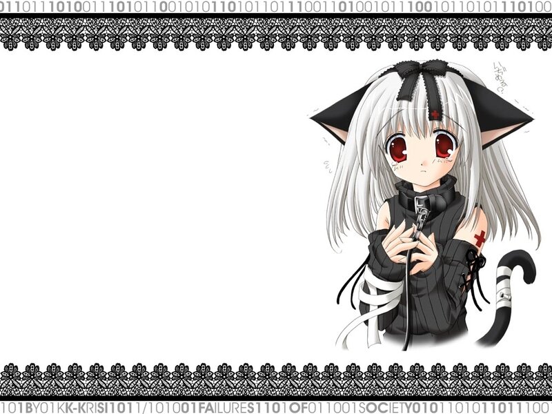 anime girl with cat ears
