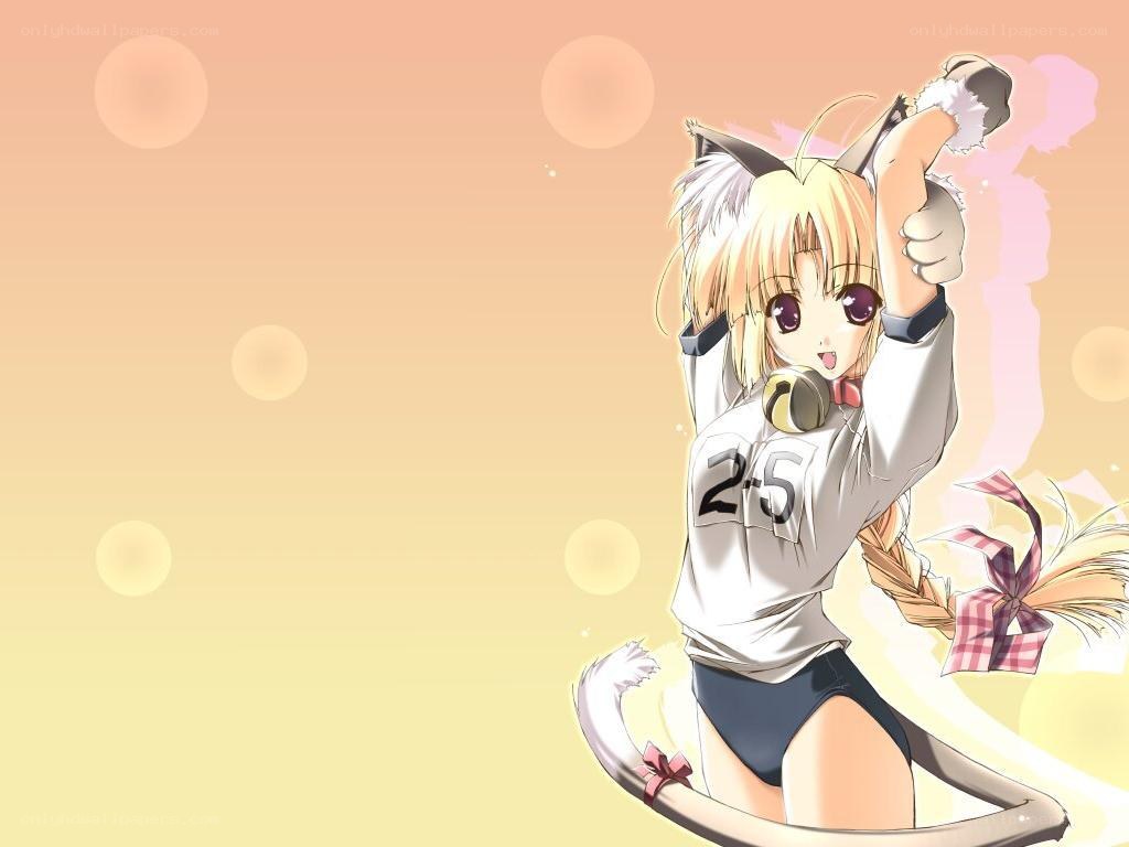 anime girl with cat ears