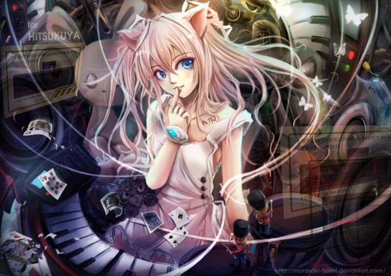 Anime girl with cat ears