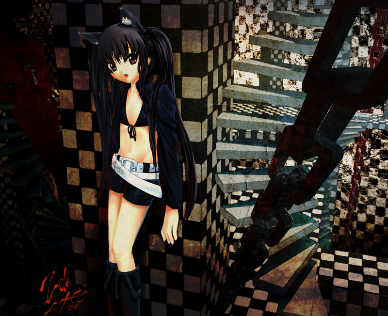 anime girl with cat ears
