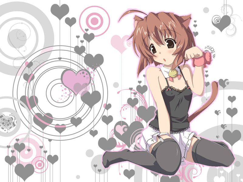 anime girl with cat ears