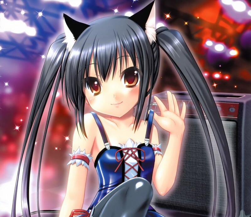 anime girl with cat ears