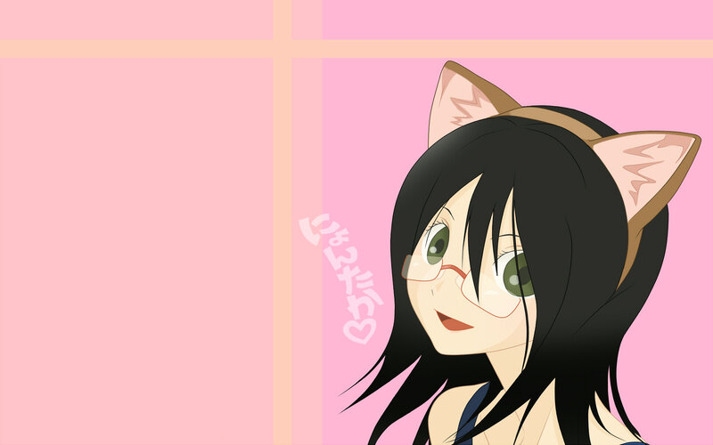 anime girl with cat ears