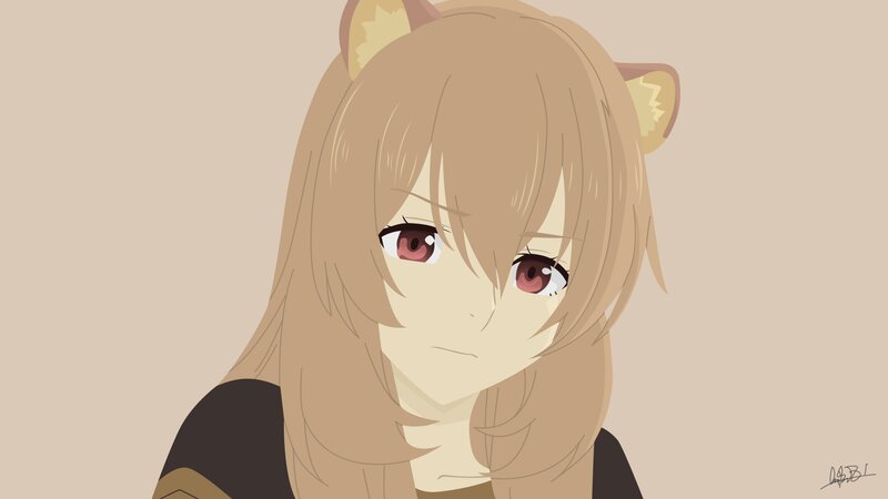 Anime Girl with Cat Ears — Beige, Neutral
