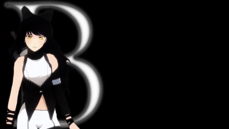 Anime Girl with Cat Ears — Black, Dramatic, Cat Ears, Yellow Eyes