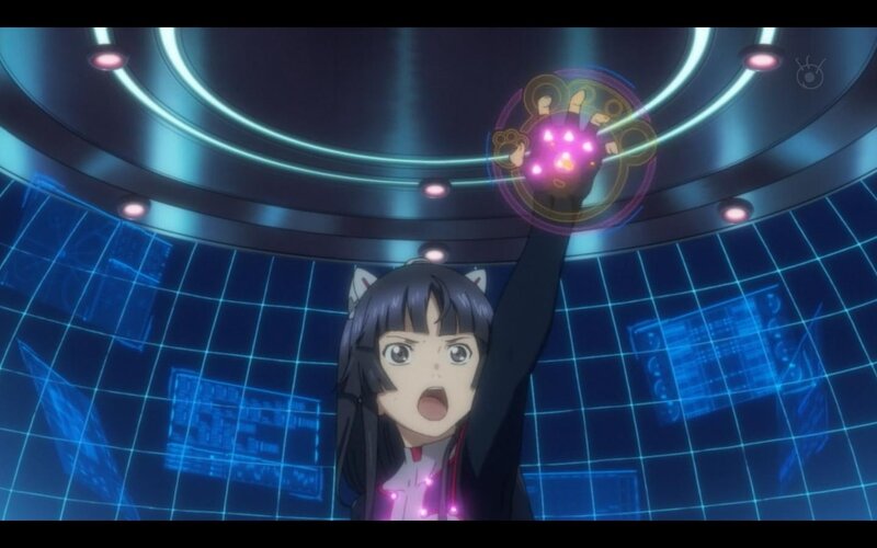 Anime Girl with Cat Ears — Blue, Dramatic, Cat Ears, Glowing Hand