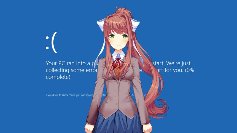Anime Girl with Cat Ears — Blue, Neutral, Cat Ears, School Uniform