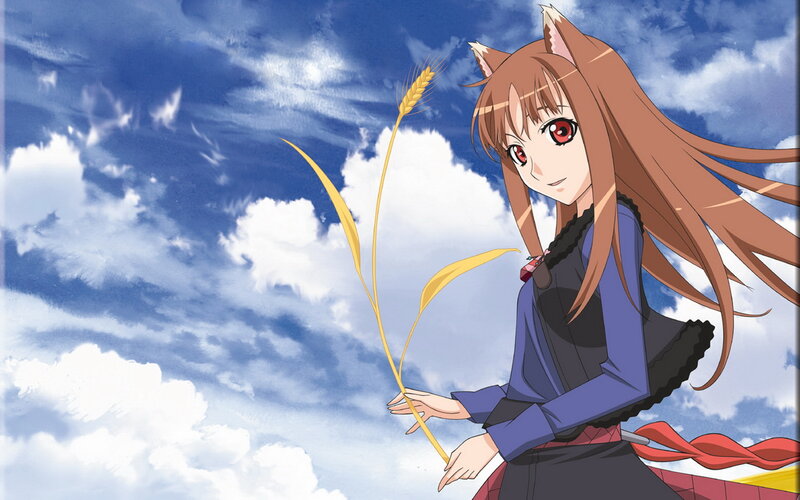 Anime Girl with Cat Ears — Blue, Serene