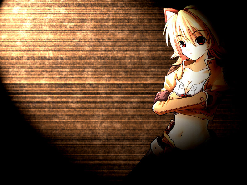 Anime Girl with Cat Ears — Brown, Dramatic