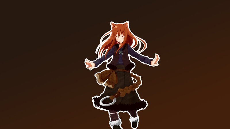 Anime Girl with Cat Ears — Brown, Neutral, Digital Art, Cat Ears