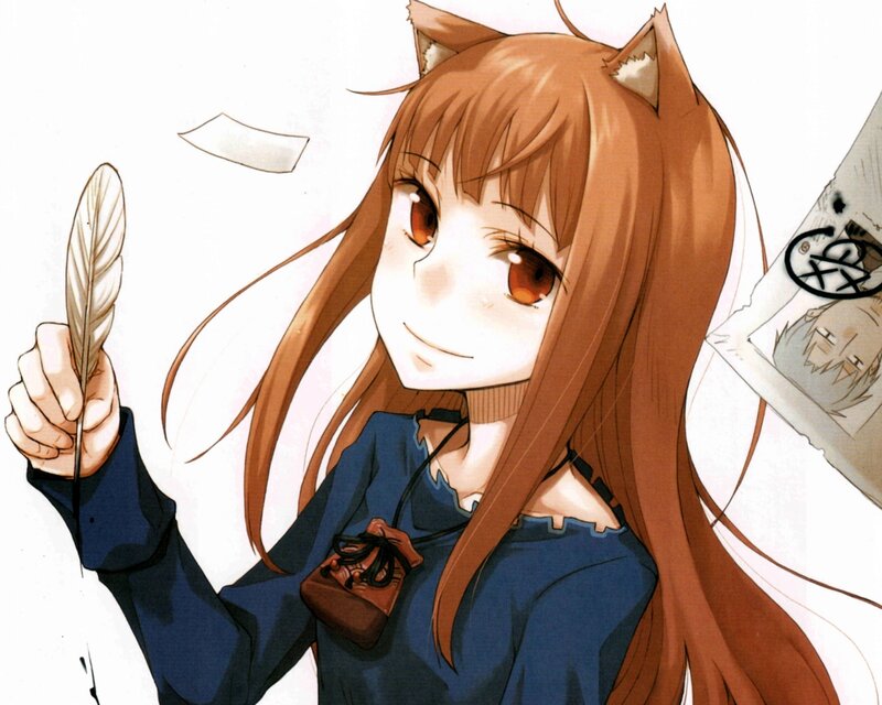 Anime Girl with Cat Ears — Brown, Playful, Manga