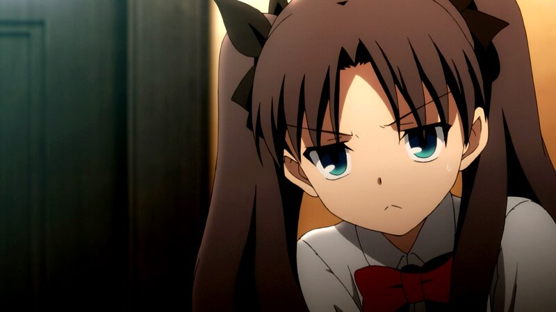 Anime Girl with Cat Ears — Brown, Sad