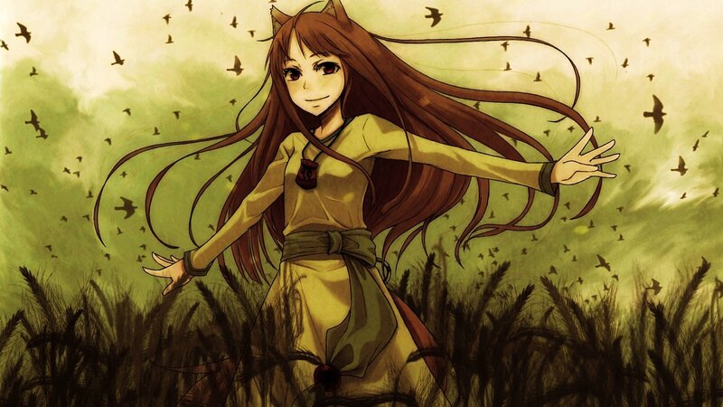 Anime Girl with Cat Ears — Brown, Serene, Afternoon, Manga