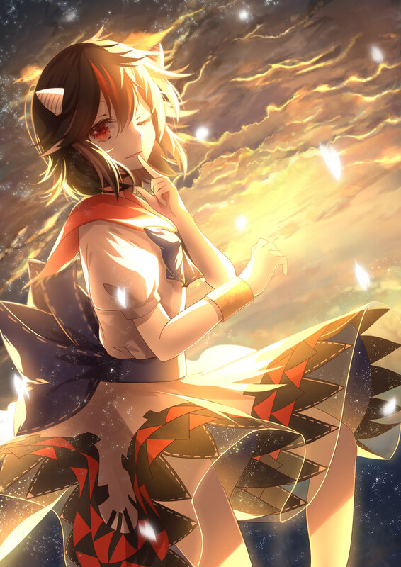 Anime Girl with Cat Ears — Gold