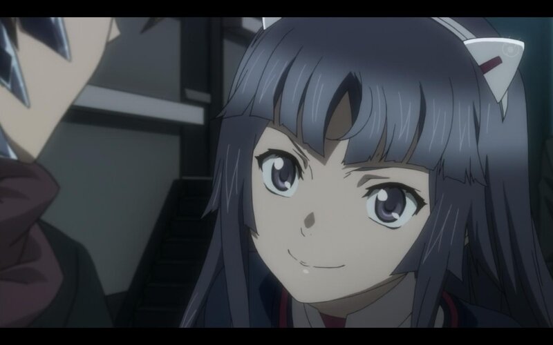 Anime Girl with Cat Ears — Gray, Calm, Cat Ears