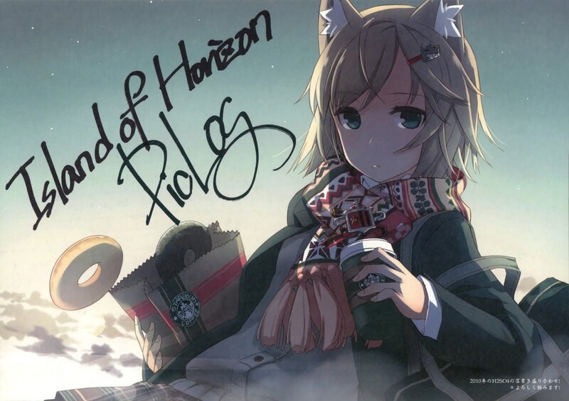 Anime Girl with Cat Ears — Gray, Calm