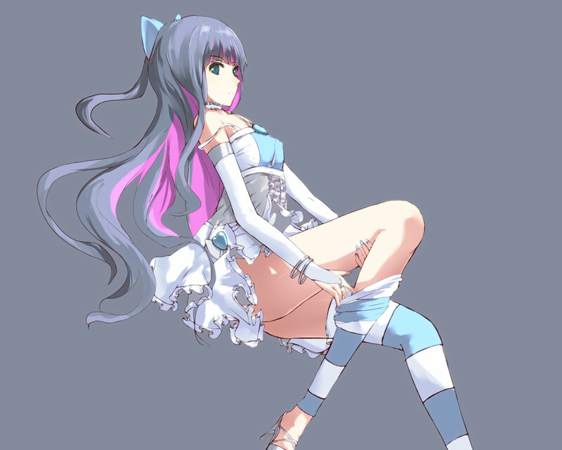 Anime Girl with Cat Ears — Gray