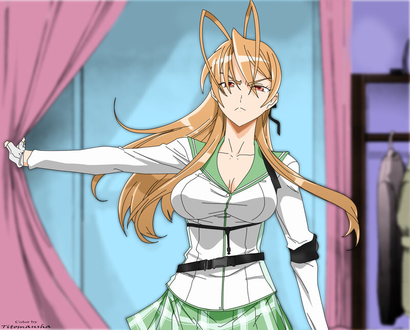 Anime Girl with Cat Ears — Green, Dramatic, Cat Ears