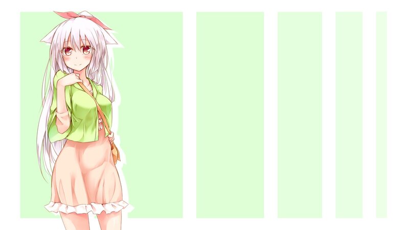 Anime Girl with Cat Ears — Light Green