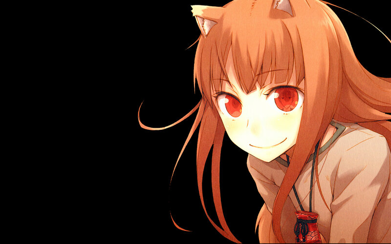 Anime Girl with Cat Ears — Orange, Playful