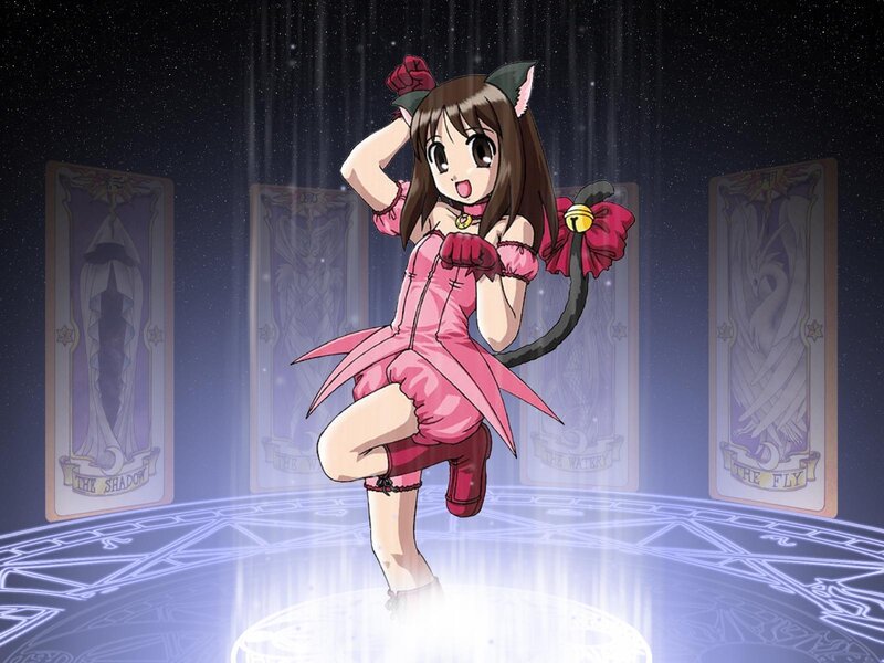 Anime Girl with Cat Ears — Pink, Dramatic, Night
