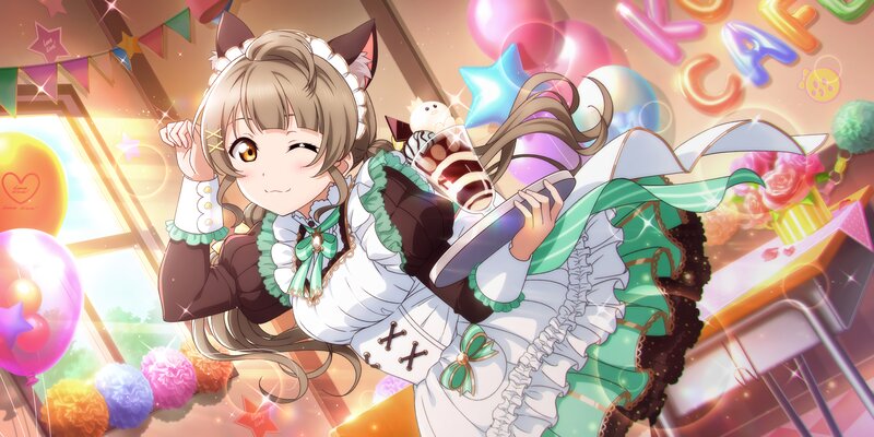 Anime Girl with Cat Ears — Pink, Festive, Afternoon