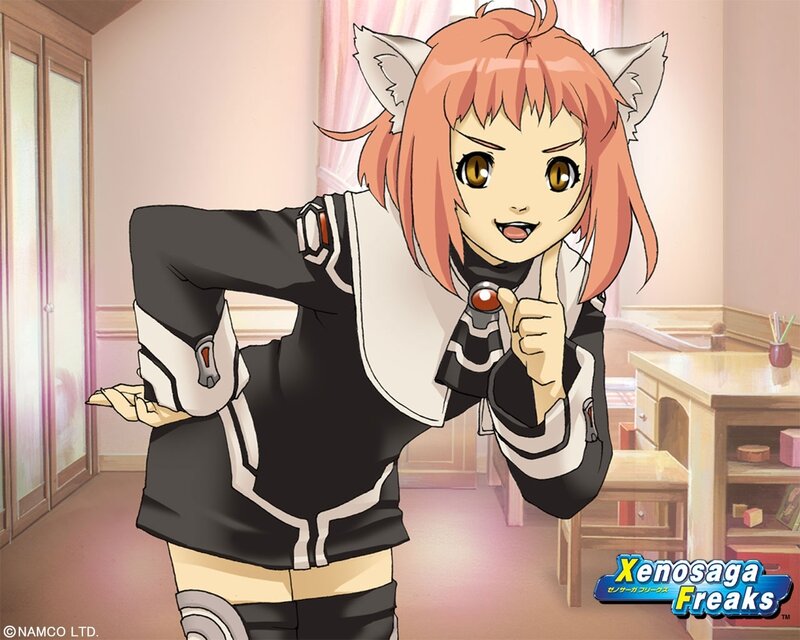 Anime Girl with Cat Ears — Pink, Playful, Afternoon
