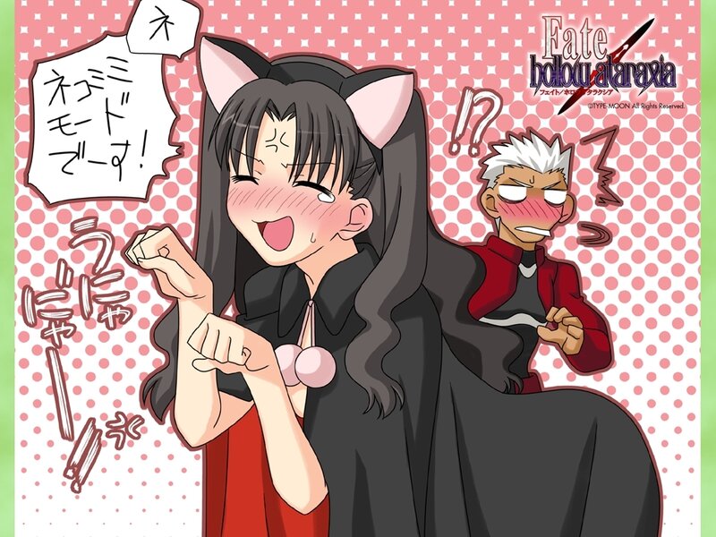 Anime Girl with Cat Ears — Pink, Playful, Manga, Cat Ears, Character