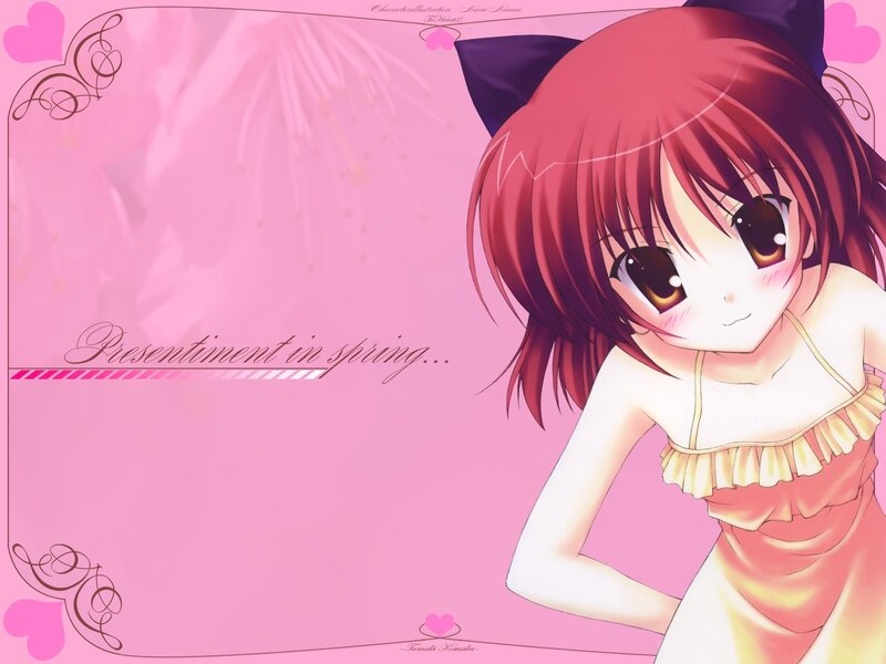 Anime Girl with Cat Ears — Pink, Sweet