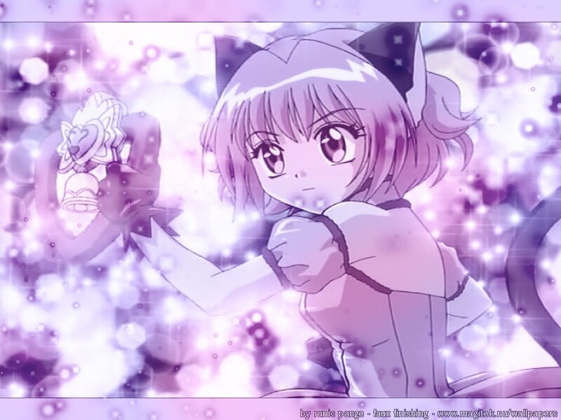 Anime Girl with Cat Ears — Purple, Magical