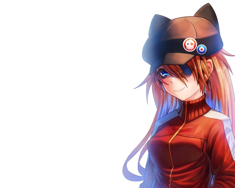Anime Girl with Cat Ears — Red, Calm, Cat Ears