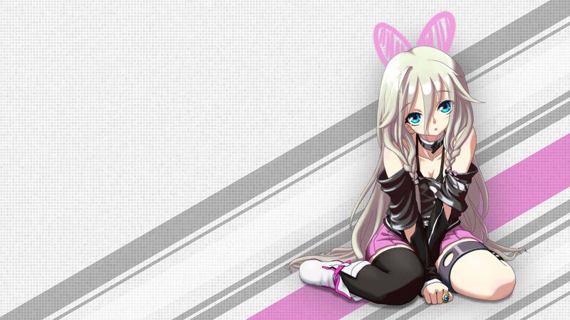 Anime Girl with Cat Ears — White, Playful, Cat Ears, Braids