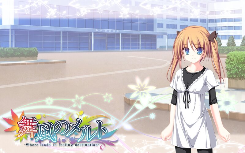 Anime Girl with Cat Ears — White, Serene, Afternoon, School Building