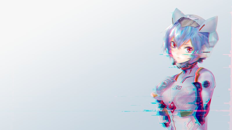 Anime Girl with Cat Ears — White, Serene, Digital Art, Cat Ears