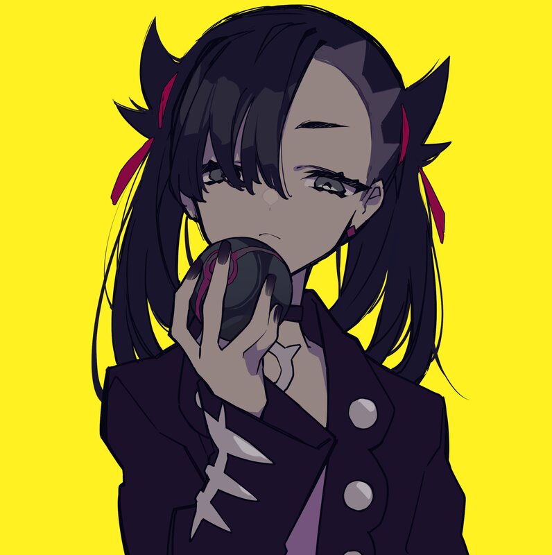 Anime Girl with Cat Ears — Yellow, Dramatic