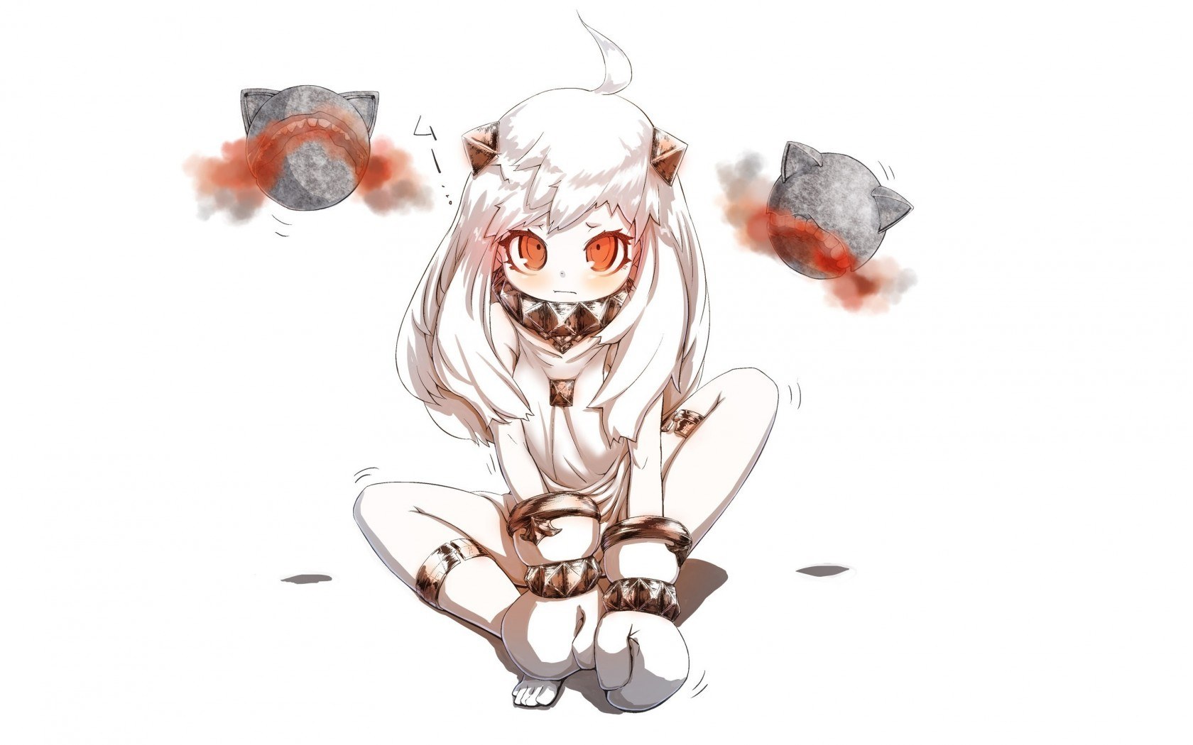 anime girl with cat heads
