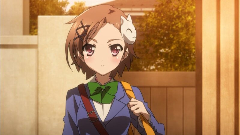 anime girl with cat mask